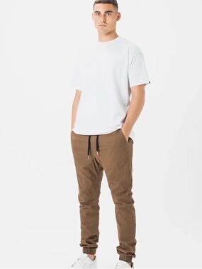 Zanerobe Sureshot Men’s Joggers in Brown Tan, size 30